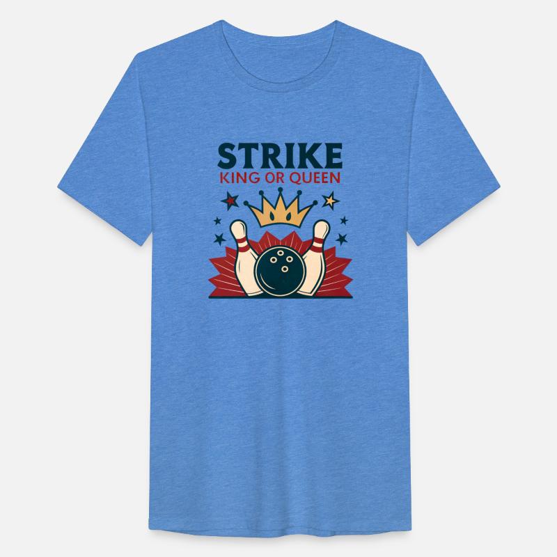 Strike King Queen Bowling Ball Pins Retro 50s