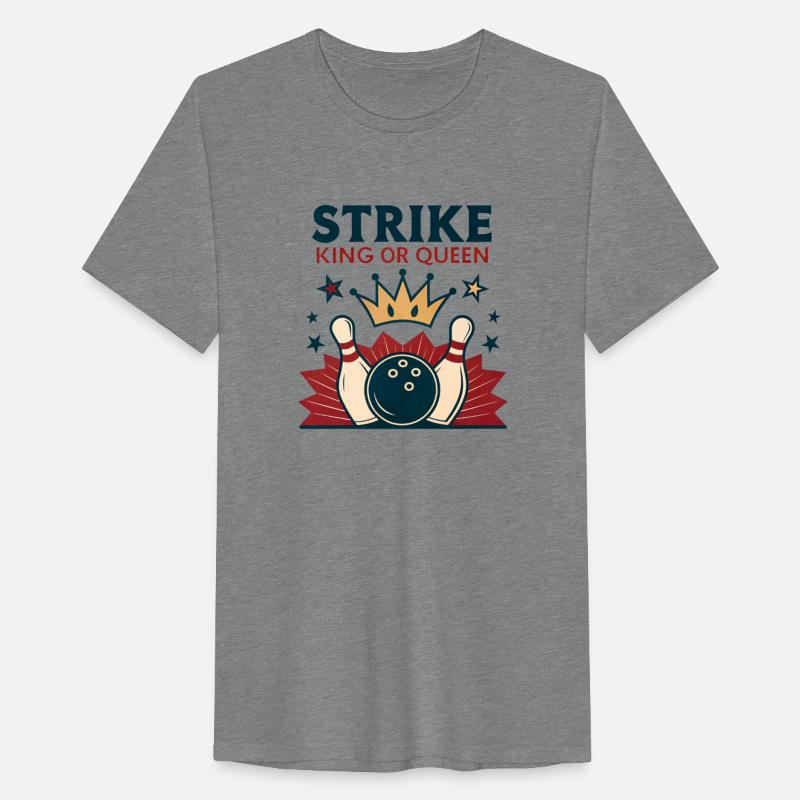 Strike King Queen Bowling Ball Pins Retro 50s