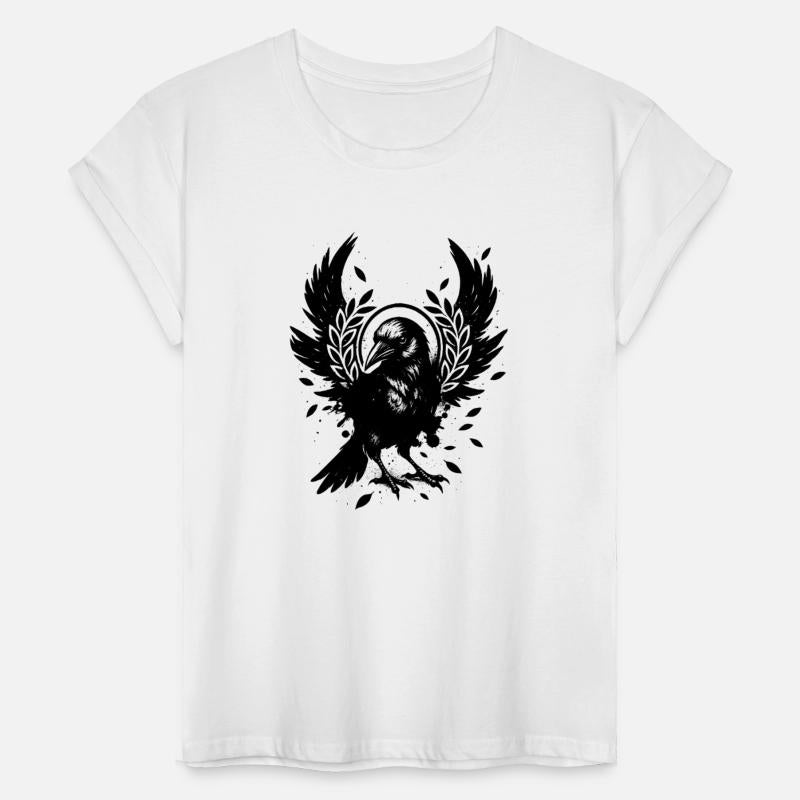 Stylized Crow – Mystical Black and White Motif