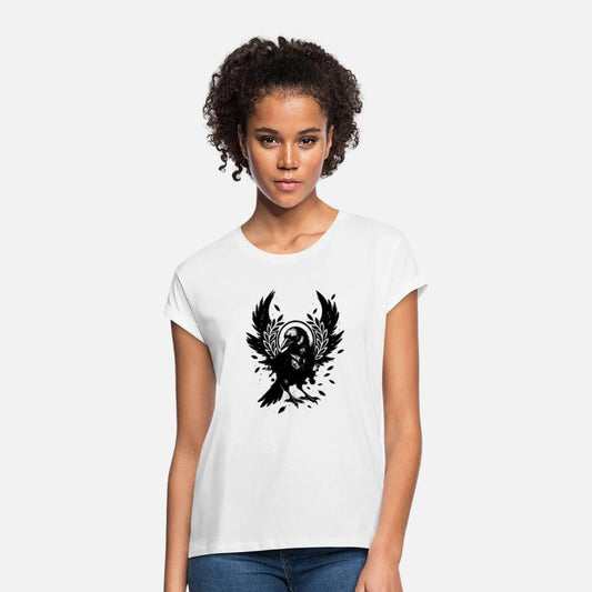 Stylized Crow – Mystical Black and White Motif