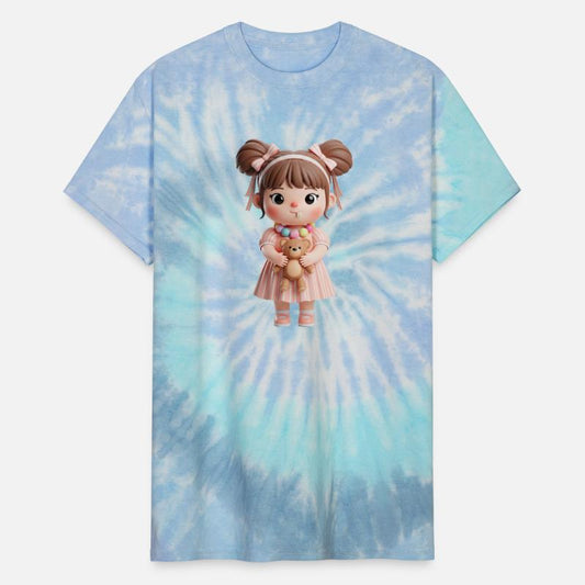 Sweet Candy Girl with Teddy Bear