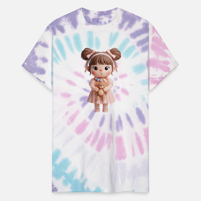 Sweet Candy Girl with Teddy Bear