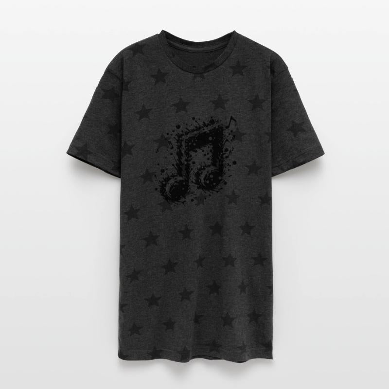 Swinging Music Note Splash Tattoo