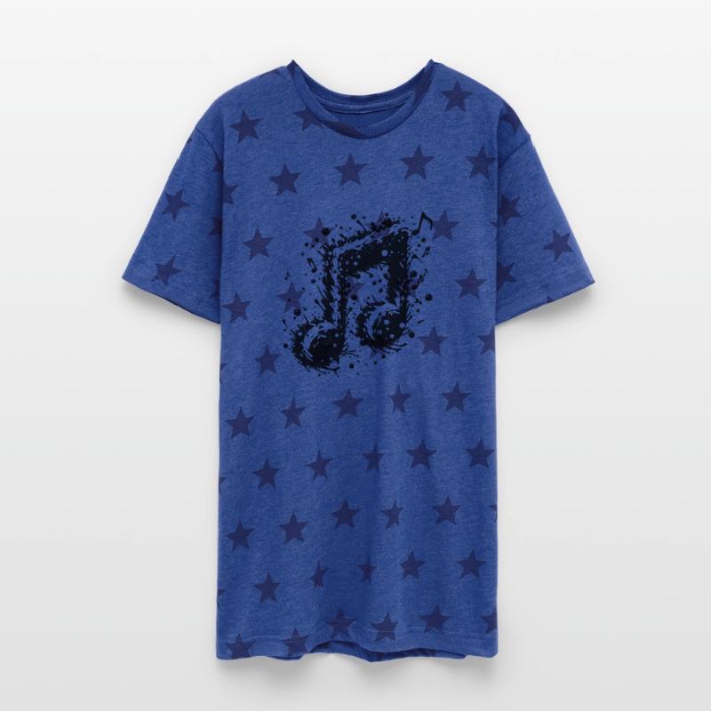 Swinging Music Note Splash Tattoo