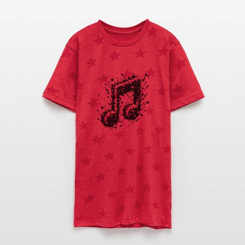 Swinging Music Note Splash Tattoo