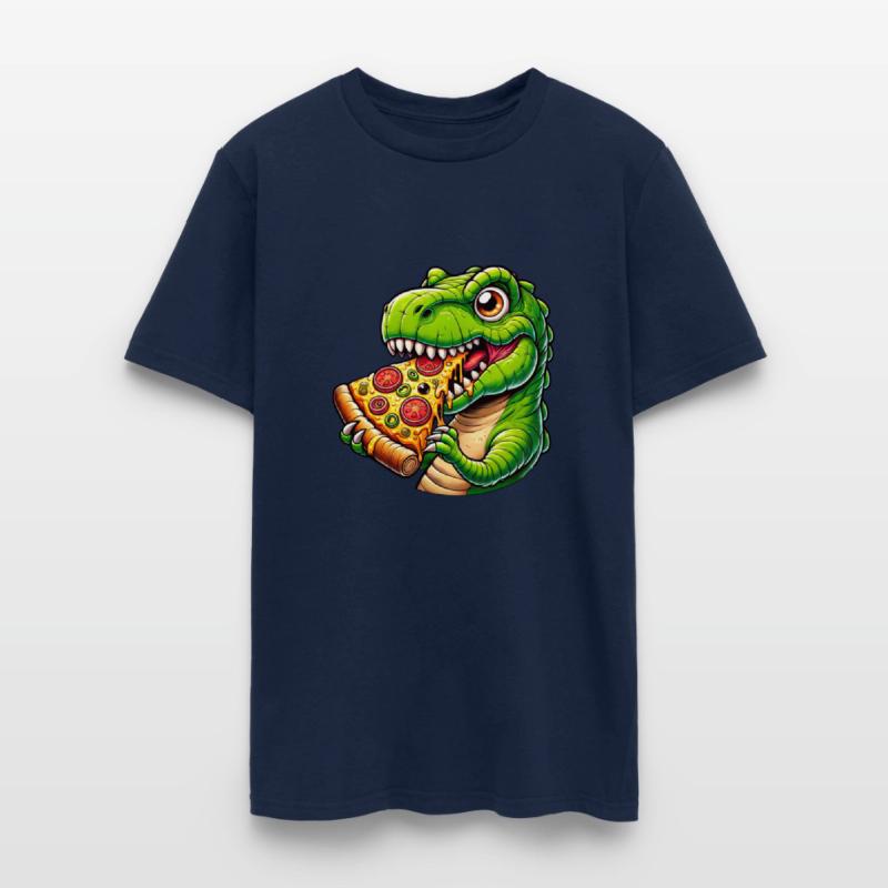 T-Rex dinosaur with pizza cheese olives funny fast