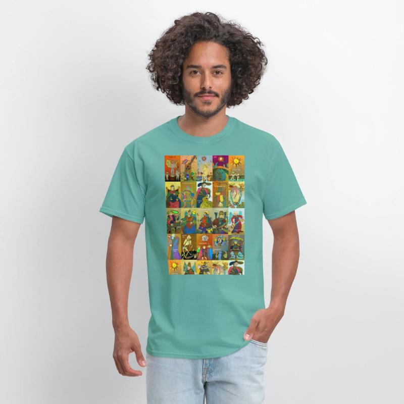 Tarot of Marseille t-shirt whole deck art colorful