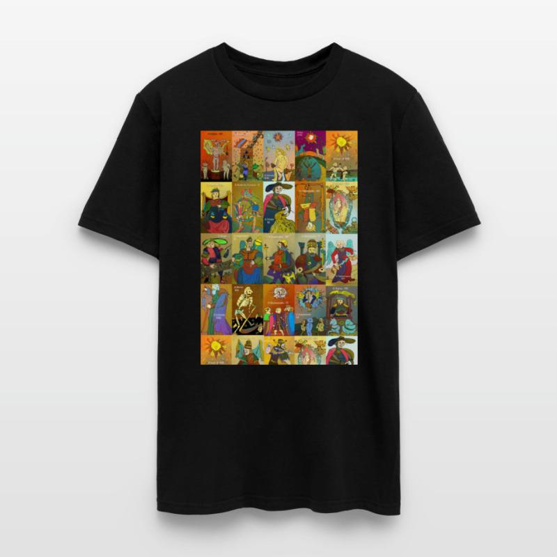 Tarot of Marseille t-shirt whole deck art colorful