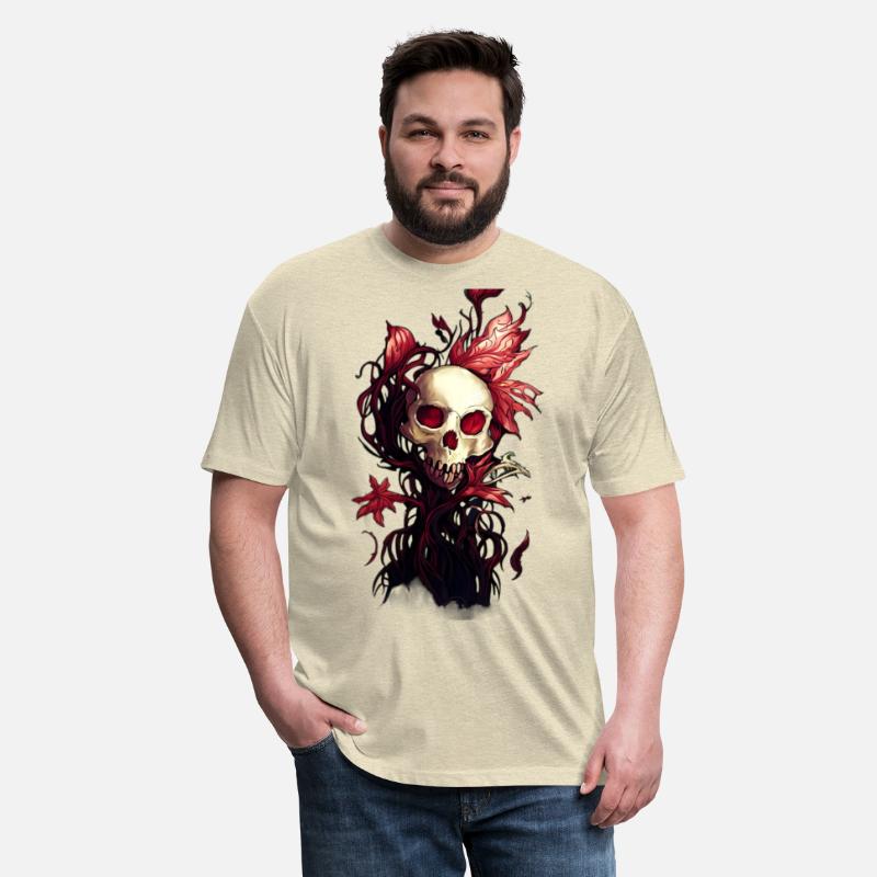 The Red Garden A Skull Enveloped by Red Plants