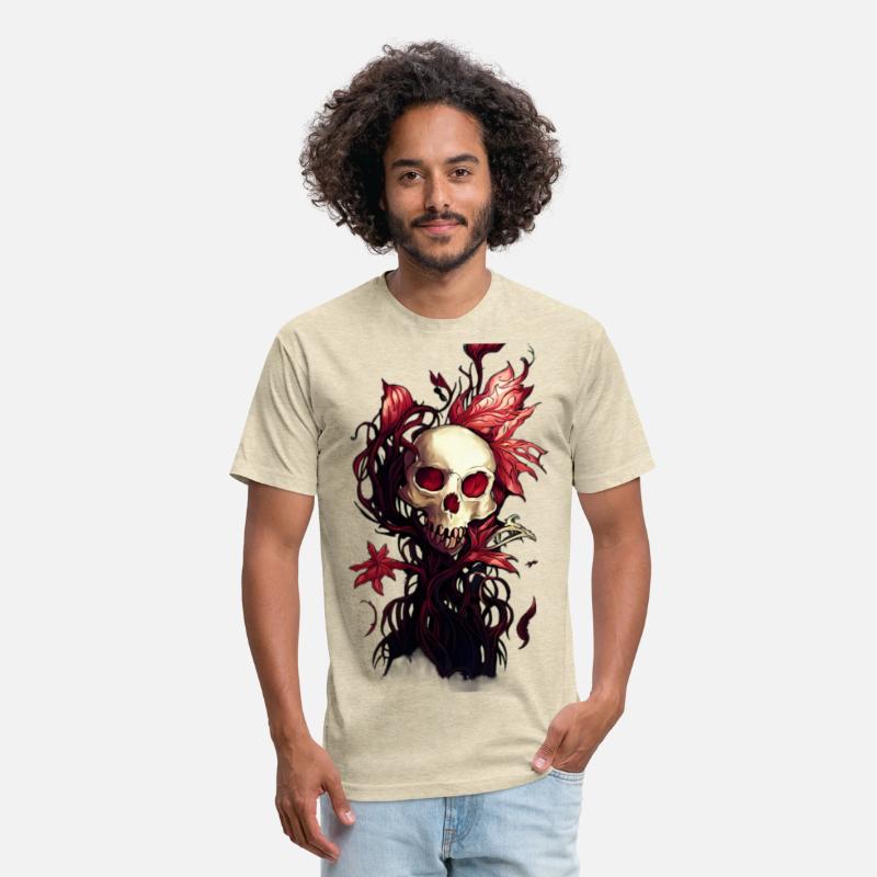 The Red Garden A Skull Enveloped by Red Plants