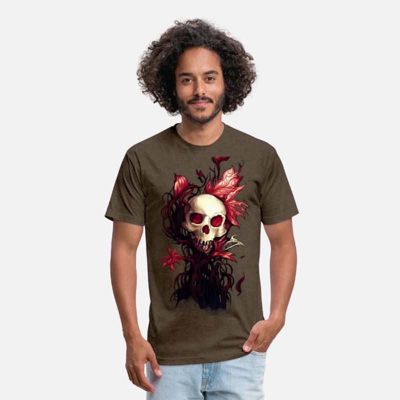 The Red Garden A Skull Enveloped by Red Plants