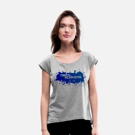 Trail running mountains and forest.