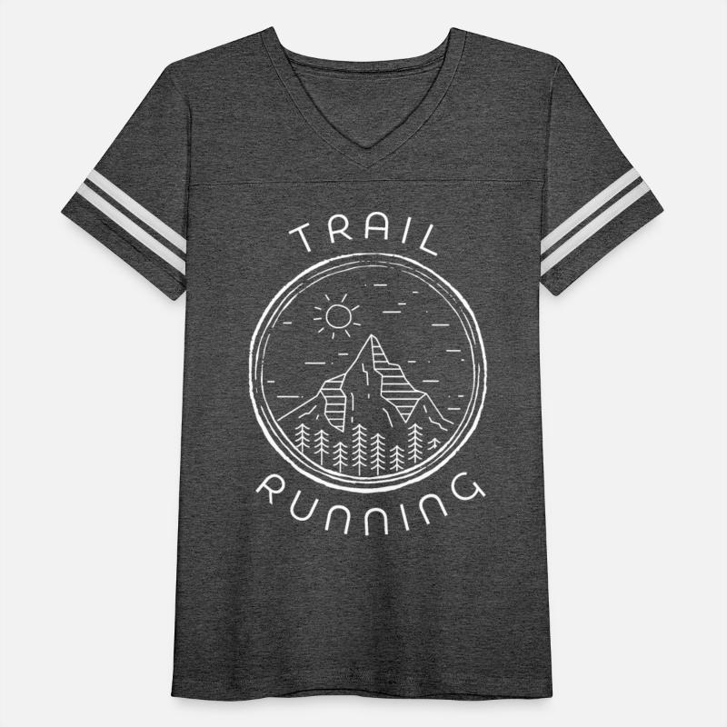Trail running mountains man and woman