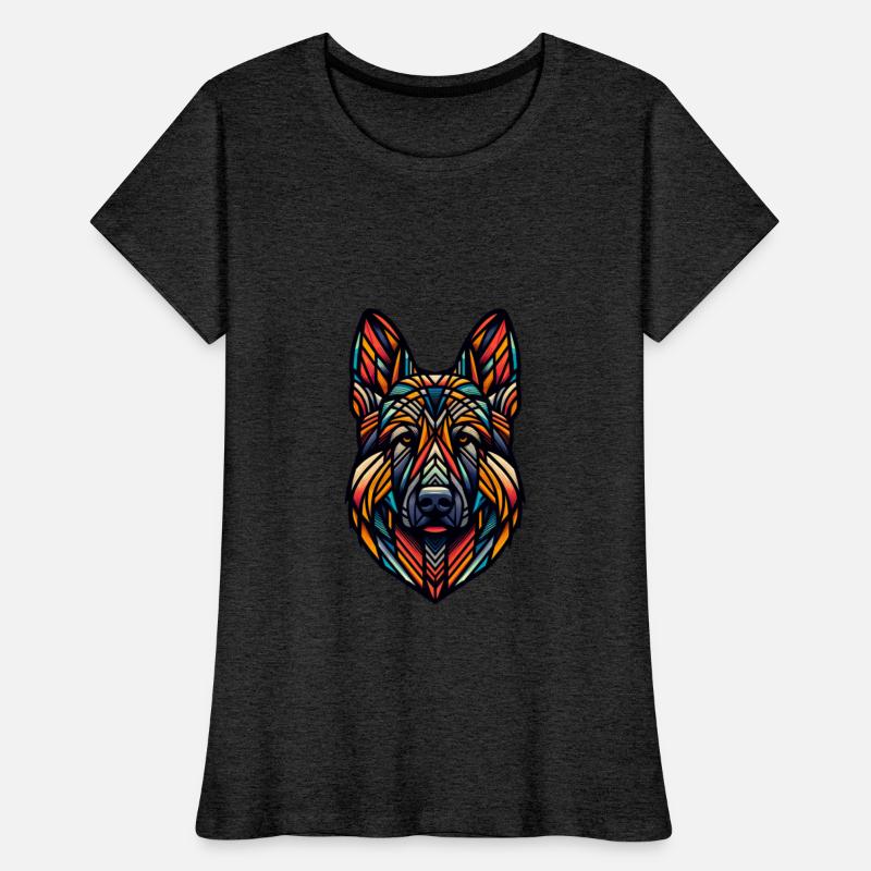 Tribal Fusion German Shepherd Portrait