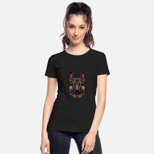 Tribal Fusion German Shepherd Portrait