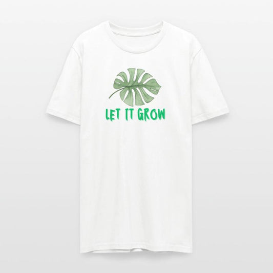 Tropical Monstera Leaf with Let It Grow Text
