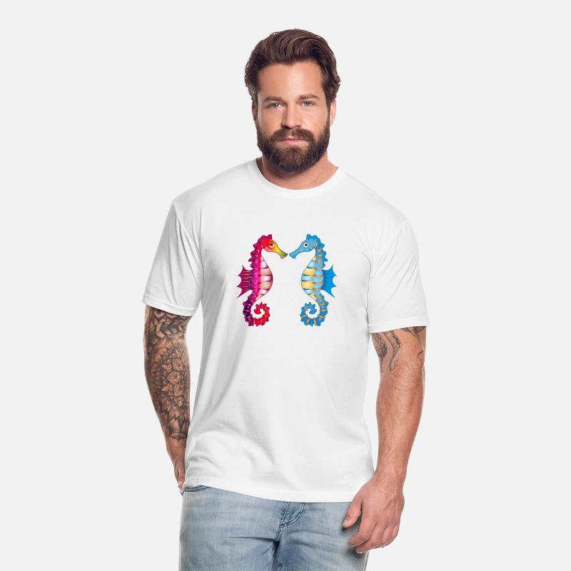 two enchanting seahorses bound in love