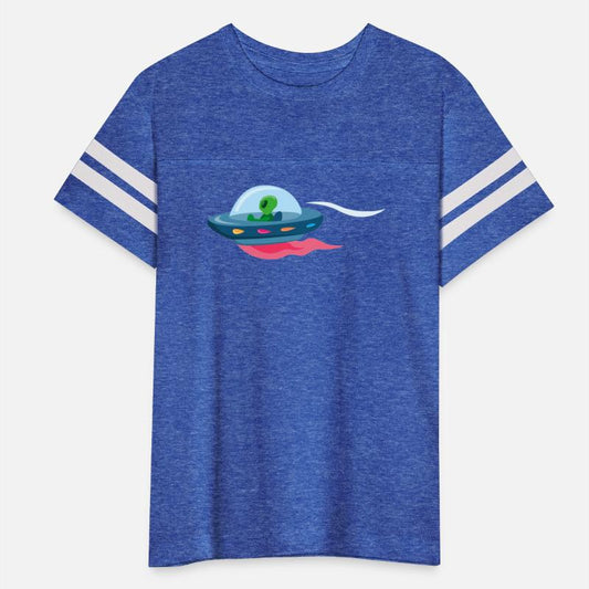 UFO, kids, blue with pink flames