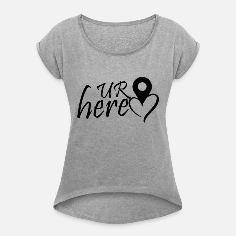 ur here heart cool t-shirt for lovers gift
