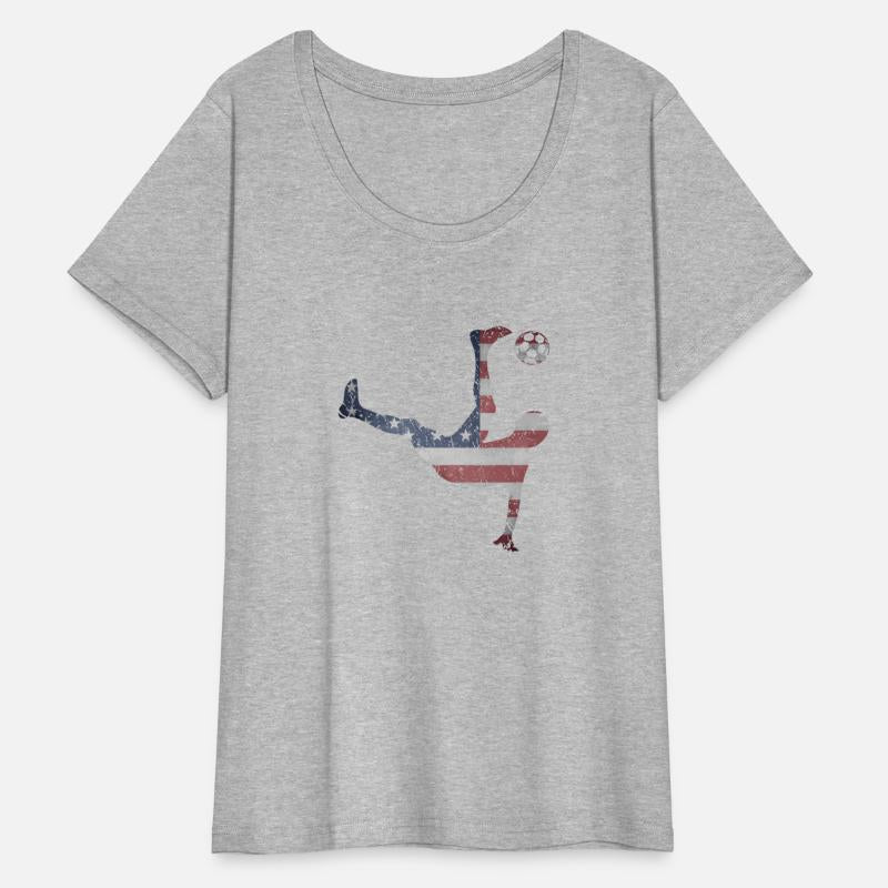 Us National Team Bicycle Kick American Flag Soccer