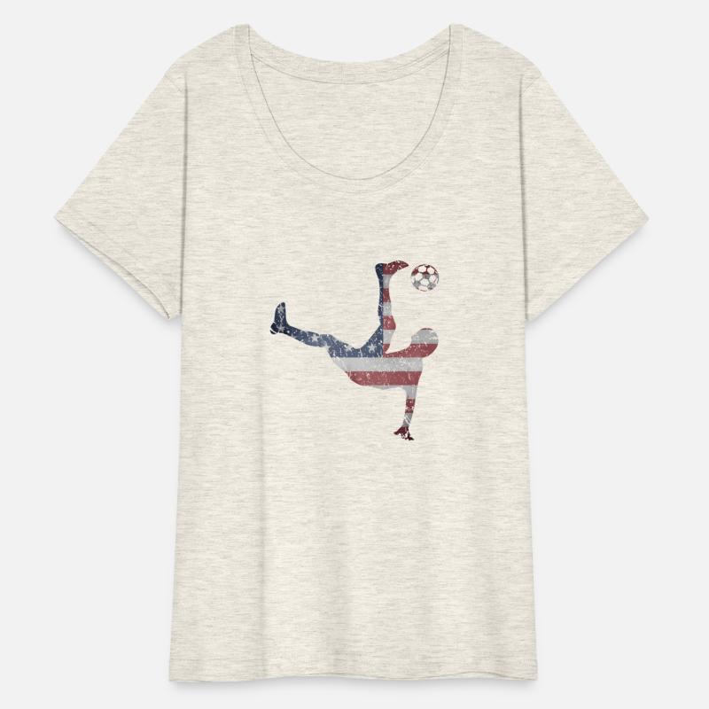 Us National Team Bicycle Kick American Flag Soccer
