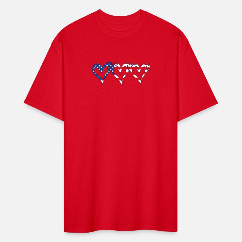 Usa Flag Patriotic American Hearts Armed Forces 4T