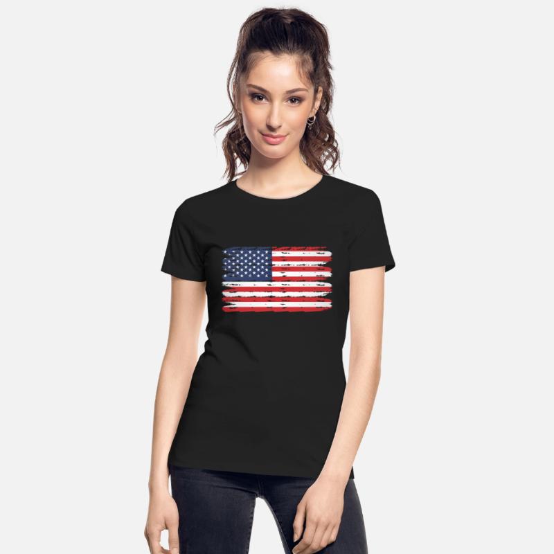 Usa Flag With Watercolor Brush Style