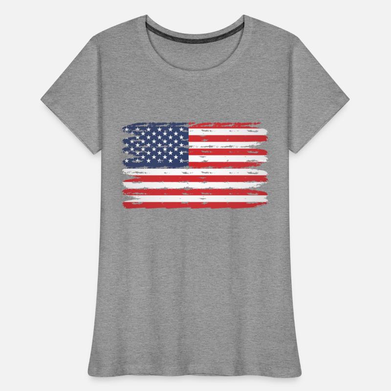 Usa Flag With Watercolor Brush Style