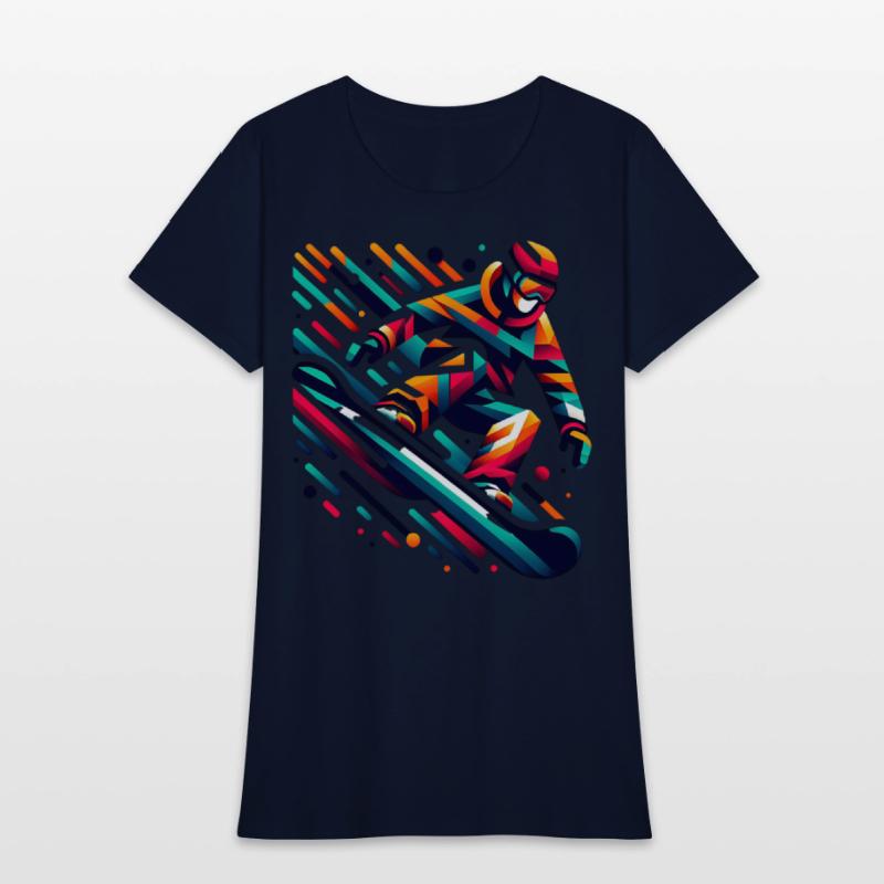 Vibrant Snowboard Adventure Art