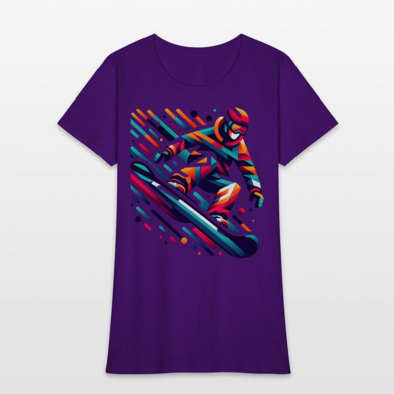 Vibrant Snowboard Adventure Art