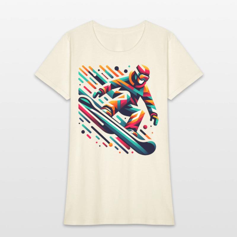 Vibrant Snowboard Adventure Art