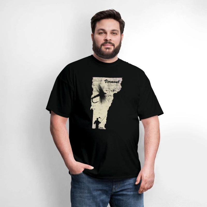 Vintage Fish Vermont State Map VT Fly Fishing