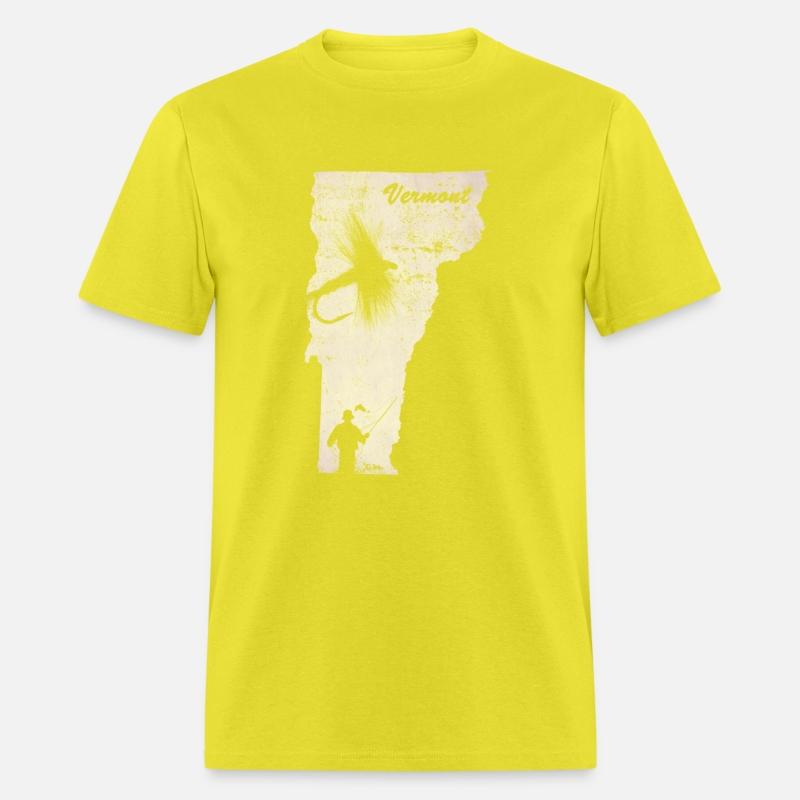 Vintage Fish Vermont State Map VT Fly Fishing