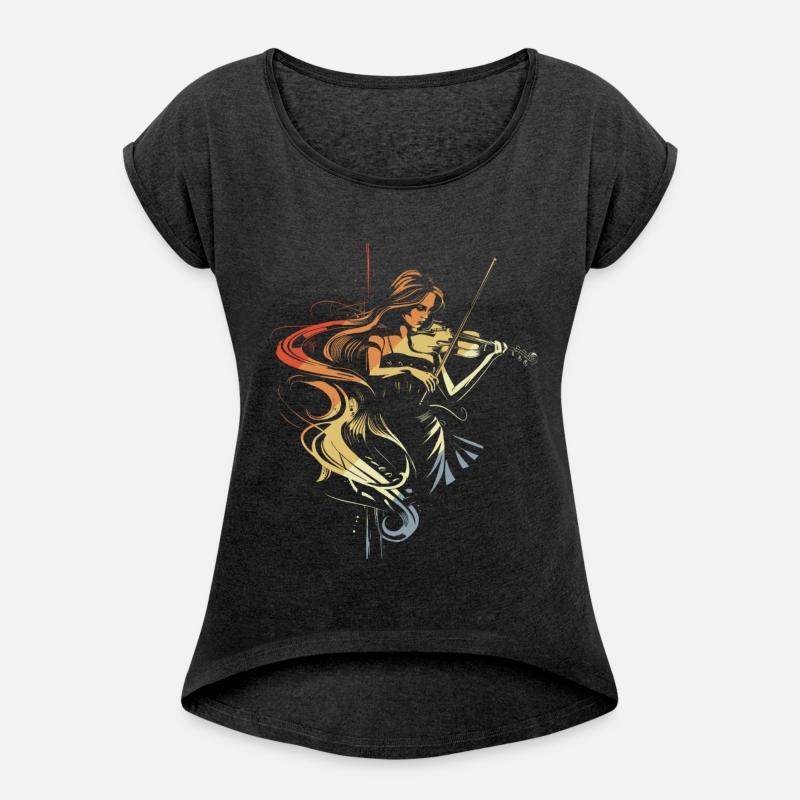 Vintage Violin Girl Sketch