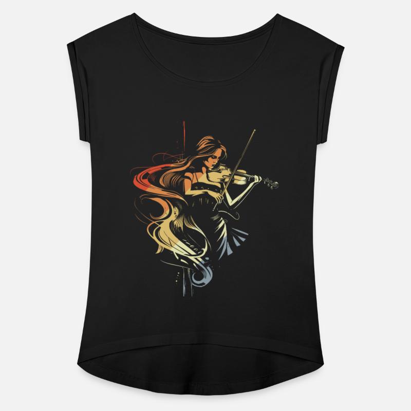 Vintage Violin Girl Sketch