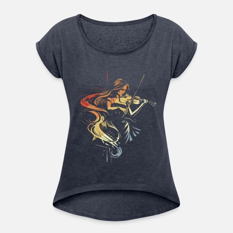 Vintage Violin Girl Sketch