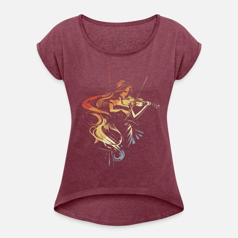 Vintage Violin Girl Sketch