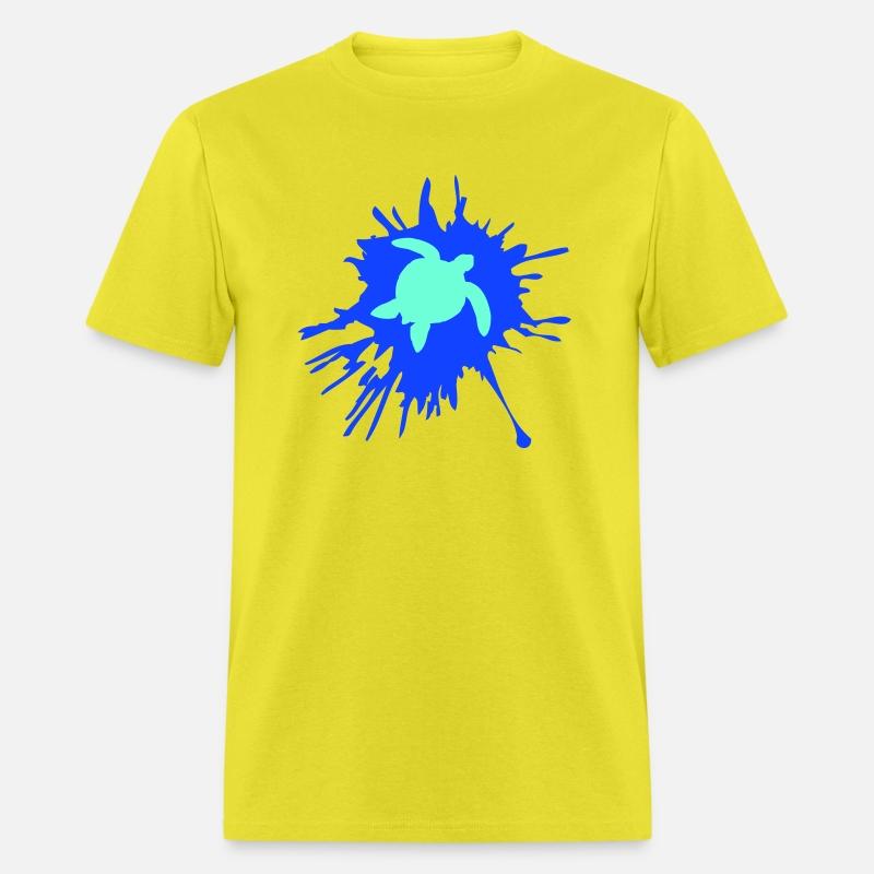 Water turtle color splash drops silhouette cool