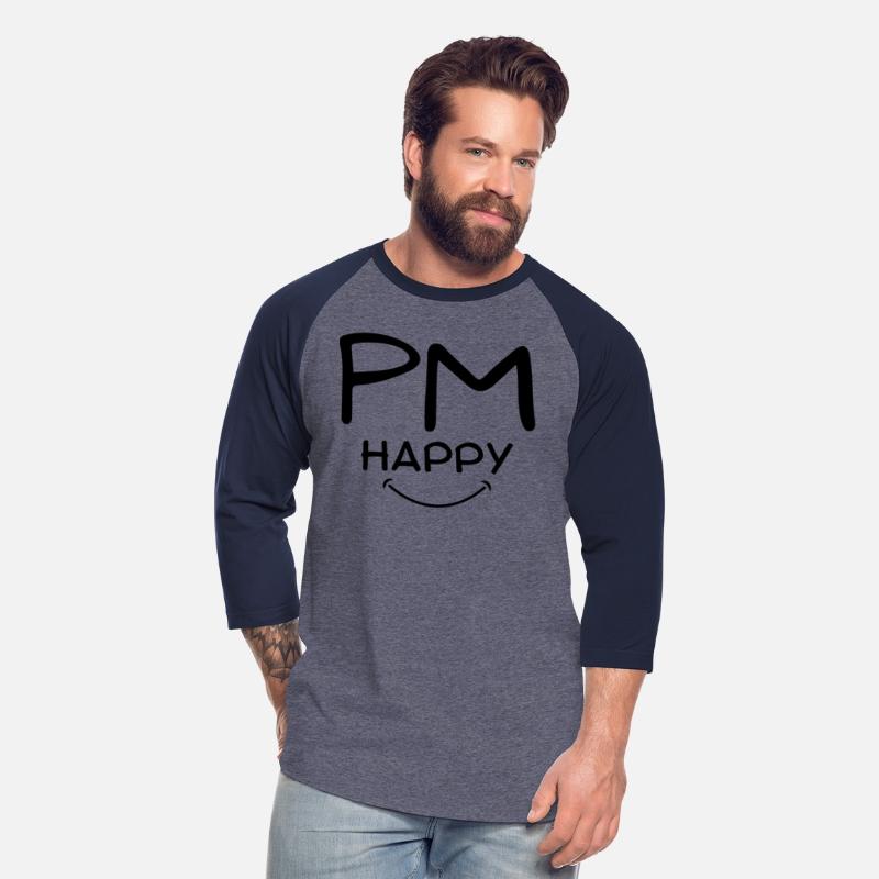 White and Black PM Happy T Shirt