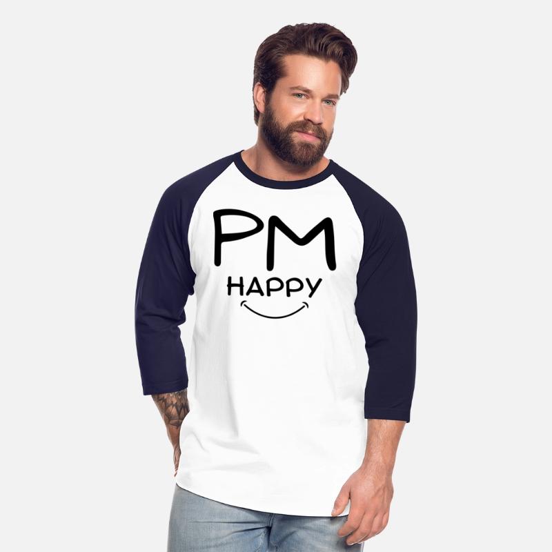 White and Black PM Happy T Shirt