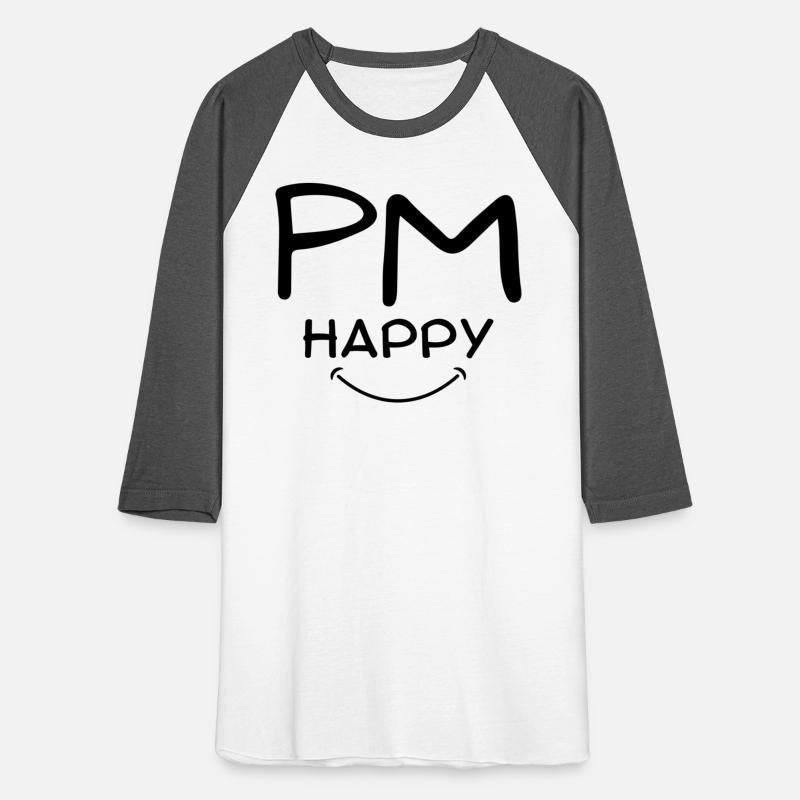 White and Black PM Happy T Shirt