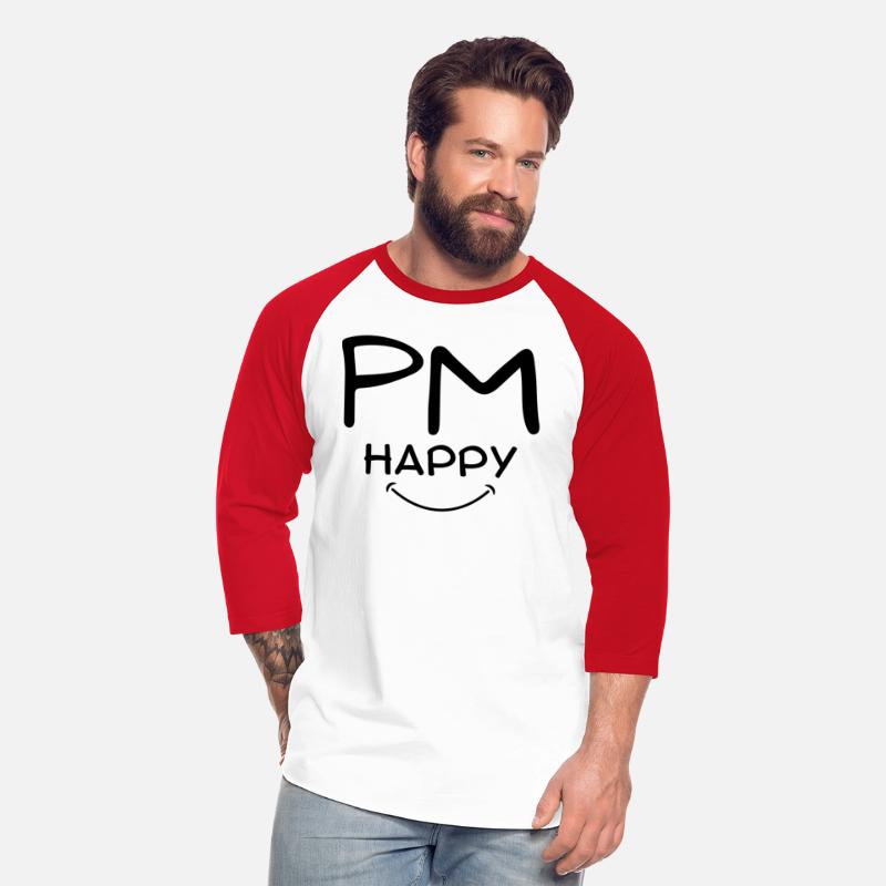 White and Black PM Happy T Shirt