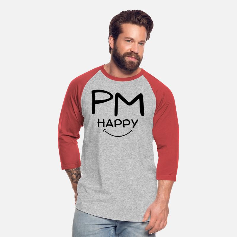 White and Black PM Happy T Shirt