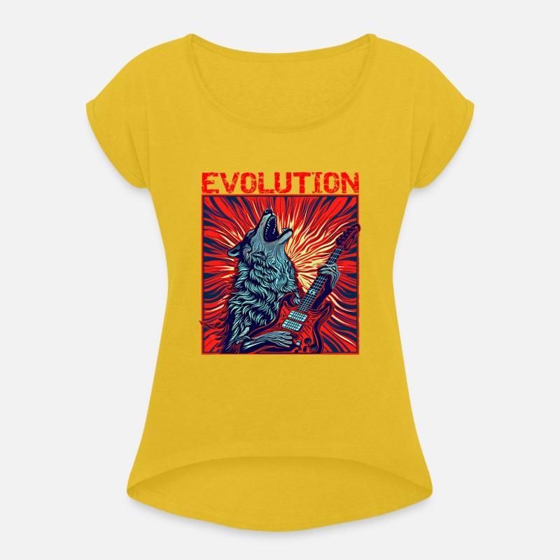 Wolf Playing Guitar Rockstar Red Guitar