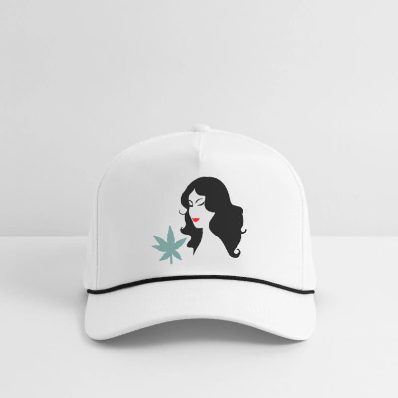 Woman with Marijuana Leaf Vector