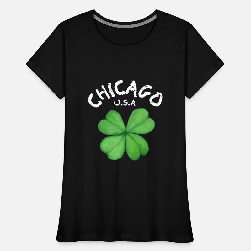 Womens Vintage Shamrock Chicago USA ST PATRICKS DA