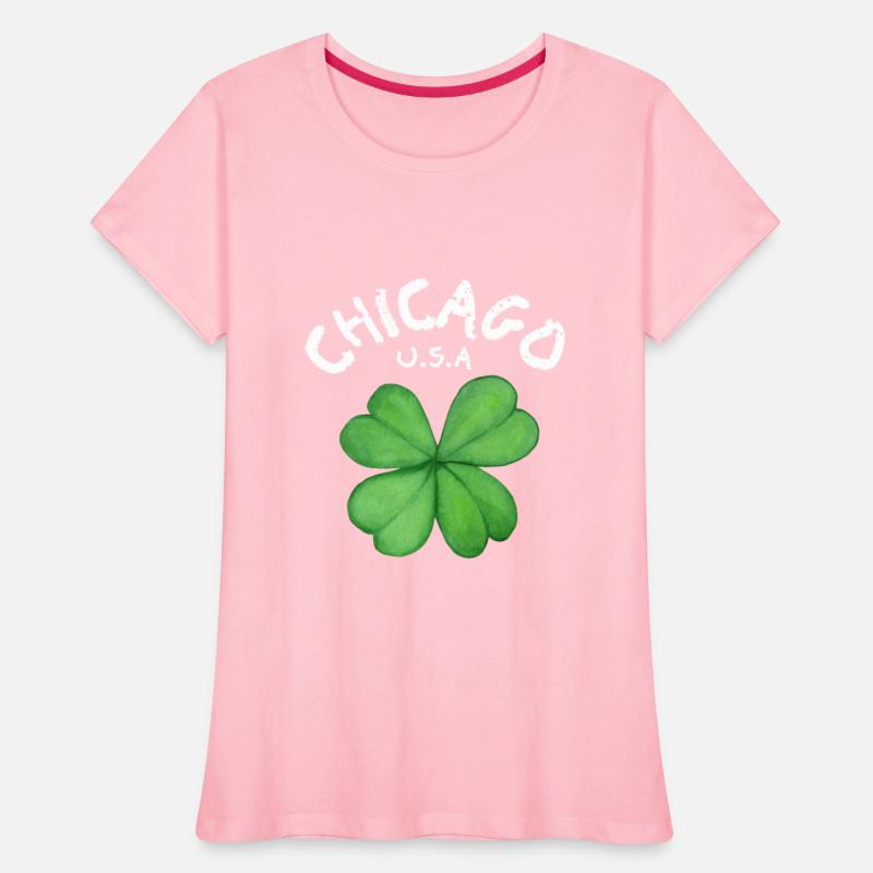 Womens Vintage Shamrock Chicago USA ST PATRICKS DA