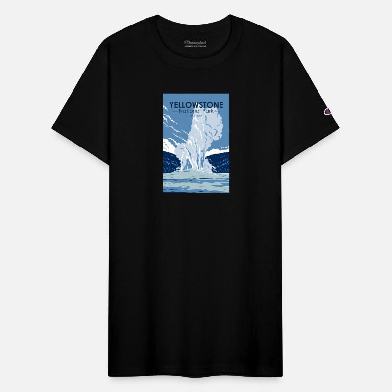 Yellowstone National Park Old Faithful Vintage