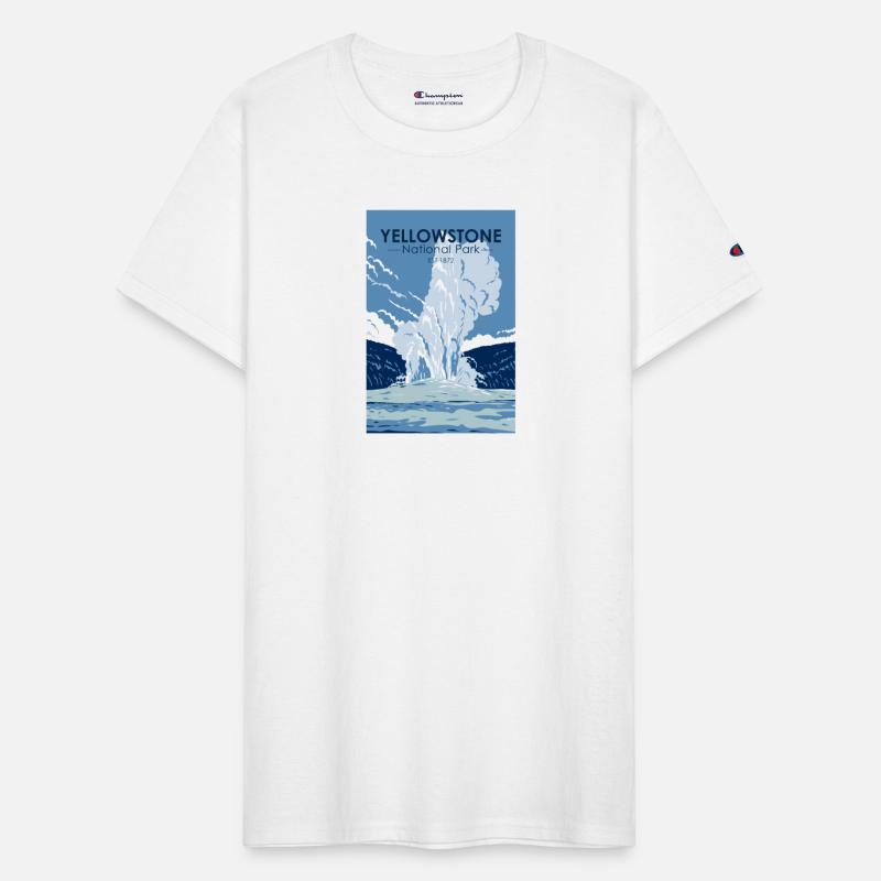 Yellowstone National Park Old Faithful Vintage